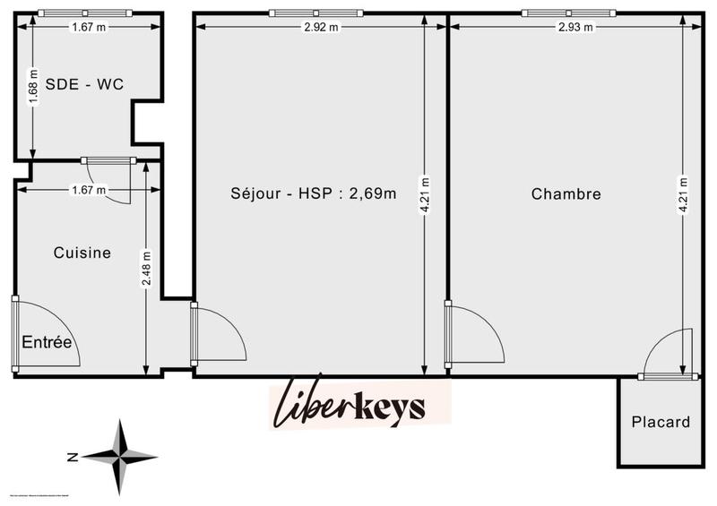 Appartement - 32 m² - 2 pièces