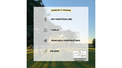 Terrain constructible - 1 438 m²