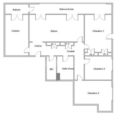 Appartement - 98 m² - 5 pièces