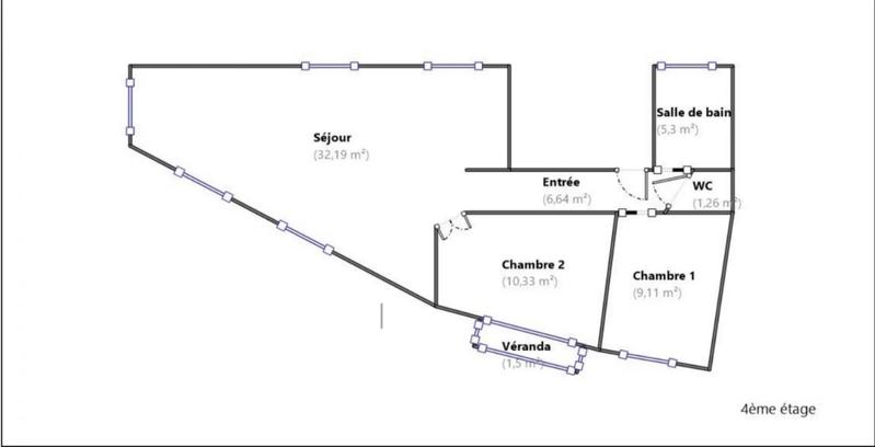 Appartement - 66 m² - 3 pièces