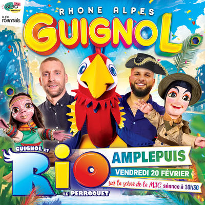 Guignol et Rio le majestueux perroquet