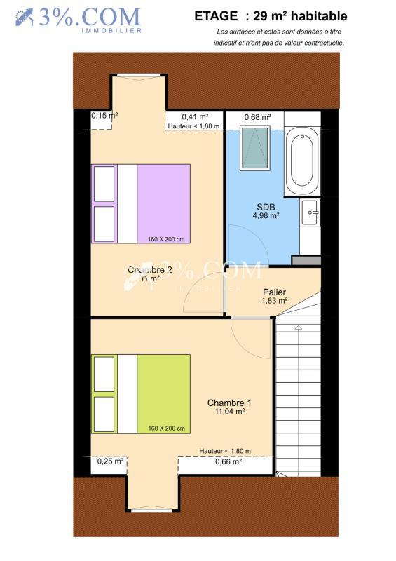 Maison - 62 m² - 3 pièces