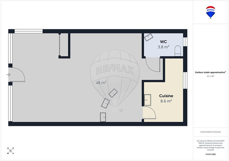 Local commercial - 70 m² - 3 pièces