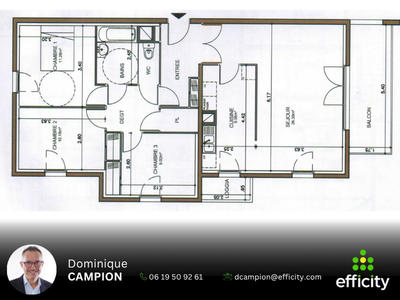Appartement - 84 m² - 4 pièces