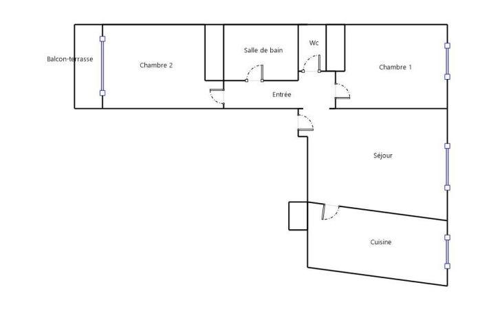 Appartement - 59 m² - 3 pièces