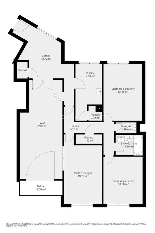 Appartement - 91 m² - 4 pièces