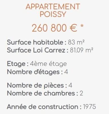 Appartement - 83 m² - 4 pièces