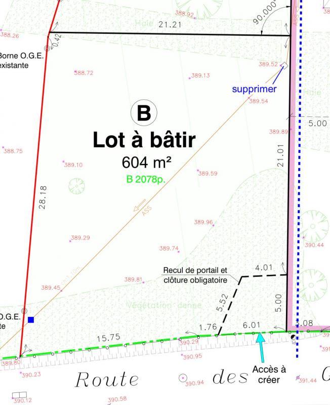 Terrain constructible - 604 m²