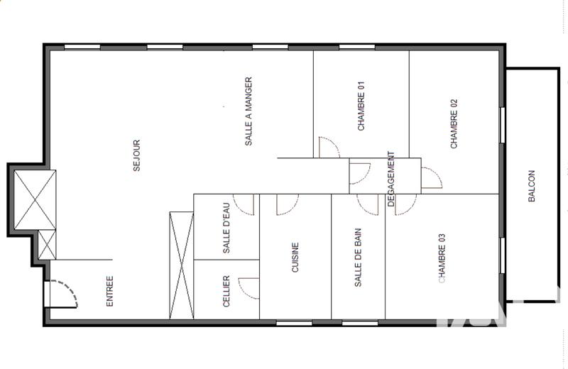 Appartement - 96 m² - 5 pièces