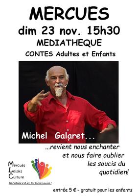 &quot;Mosaïque&quot; :  Lectures de contes adultes et enfants de et avec Michel Galaret