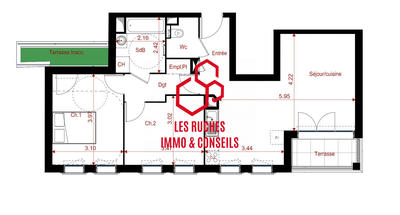 Appartement - 63 m² - 3 pièces