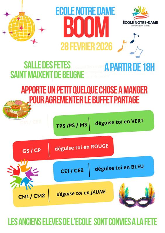 Ecole Notre-Dame Coulonges sur l'Autize : Boom