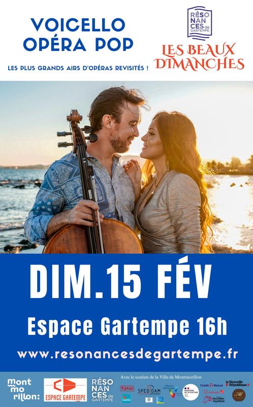 Concert Opéra Pop - Voicello dans le cadre des Beaux Dimanches de la Ville de Montmorillon