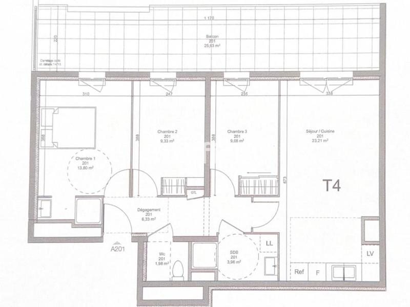 Appartement - 68 m² - 4 pièces