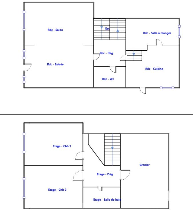 Maison de ville - 79 m² - 3 pièces