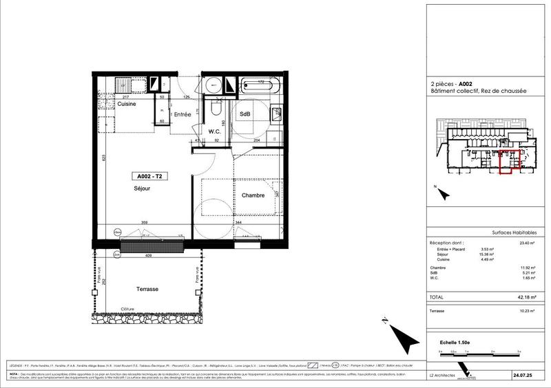 Appartement - 42 m² - 2 pièces