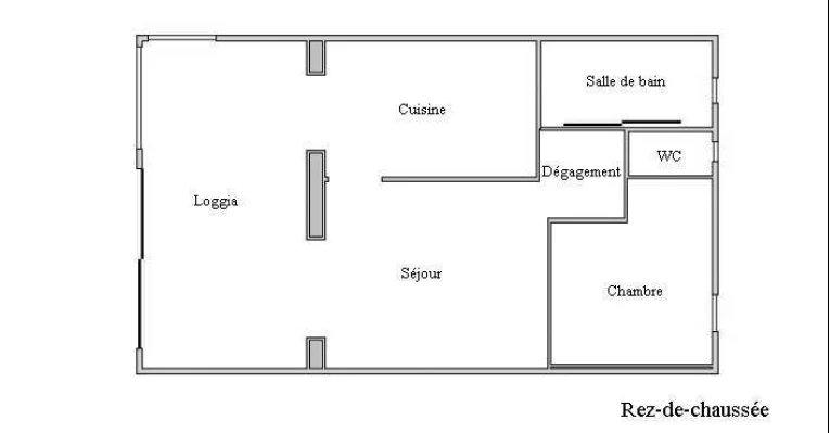 Appartement - 57 m² - 2 pièces