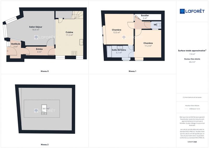 Maison - 71 m² - 3 pièces