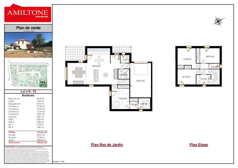 Maison - 115 m² - 5 pièces