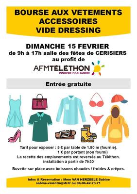 Bourse aux vêtements au profit du téléthon