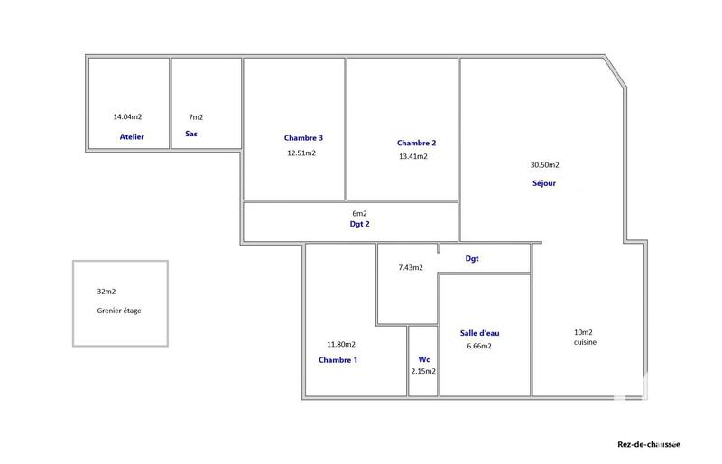 Maison - 96 m² - 4 pièces