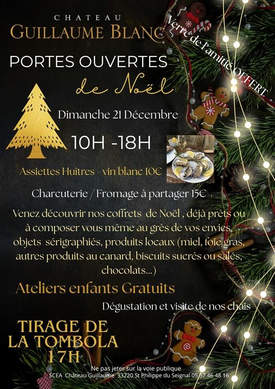 Portes ouvertes de Noël au Château Guillaume Blanc