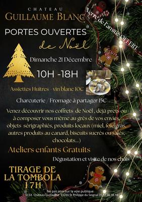 Portes ouvertes de Noël au Château Guillaume Blanc