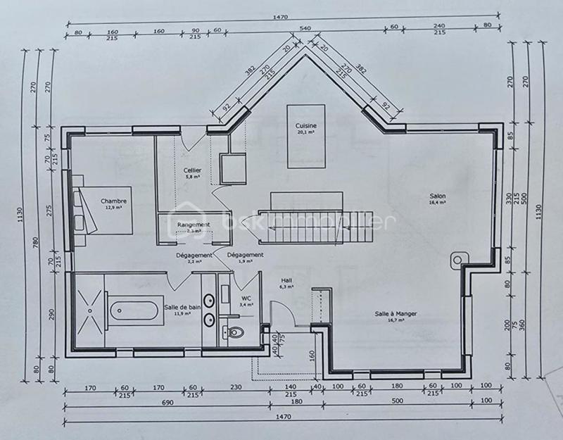 Maison - 165 m² - 6 pièces