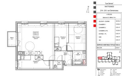 Appartement ancien - 78 m² - 4 pièces