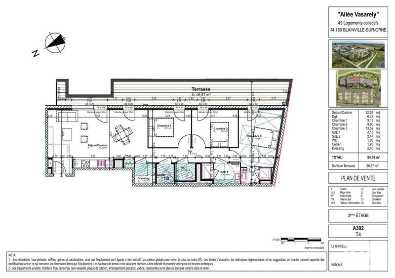 Appartement - 84 m² - 4 pièces