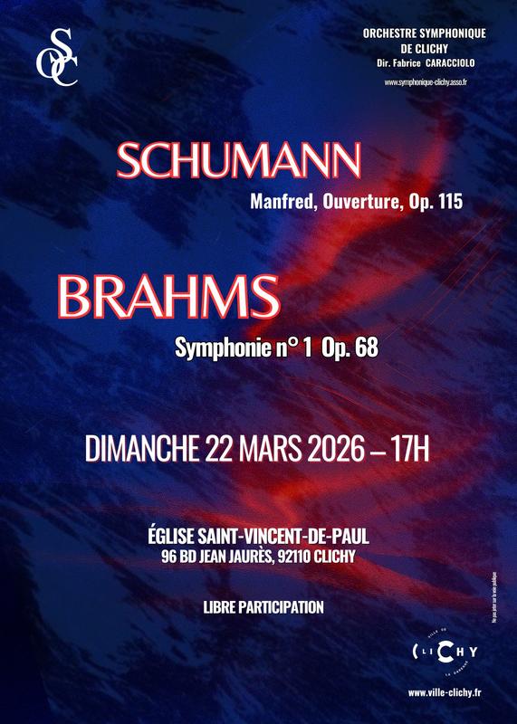 Concert de l'Orchestre Symphonique de Clichy Schumann Brahms