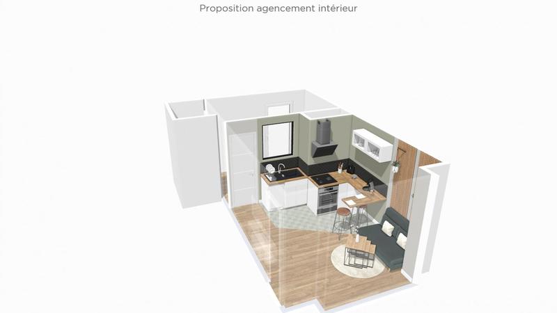 Appartement - 25 m² - 2 pièces