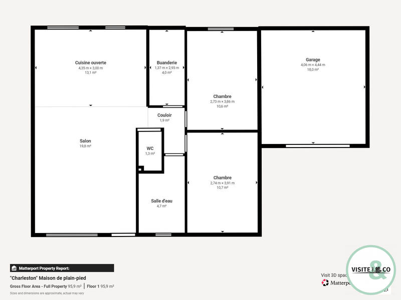 Maison - 66 m² - 3 pièces