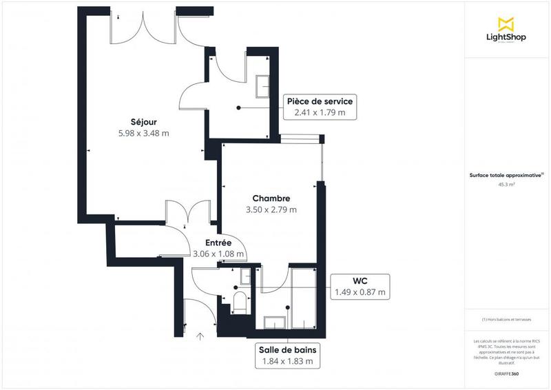 Appartement - 47 m² - 2 pièces