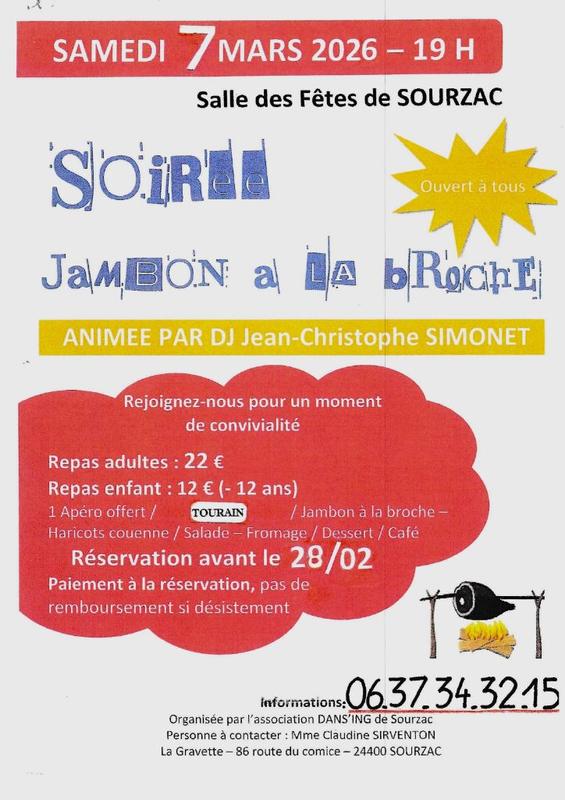 Repas Jambon à la Broche et Soirée dansante