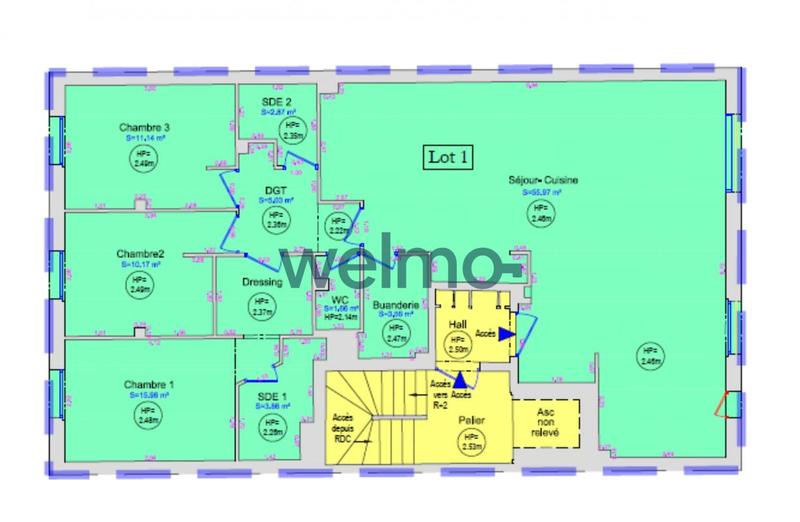 Appartement - 110 m² - 5 pièces