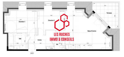 Appartement - 59 m² - 3 pièces