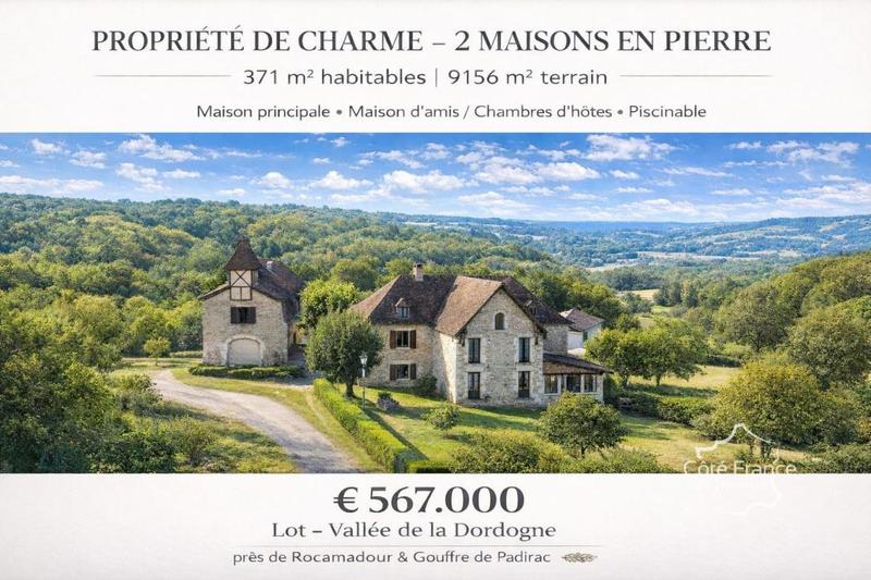 Maison chambre d'hôtes - 371 m² - 14 pièces