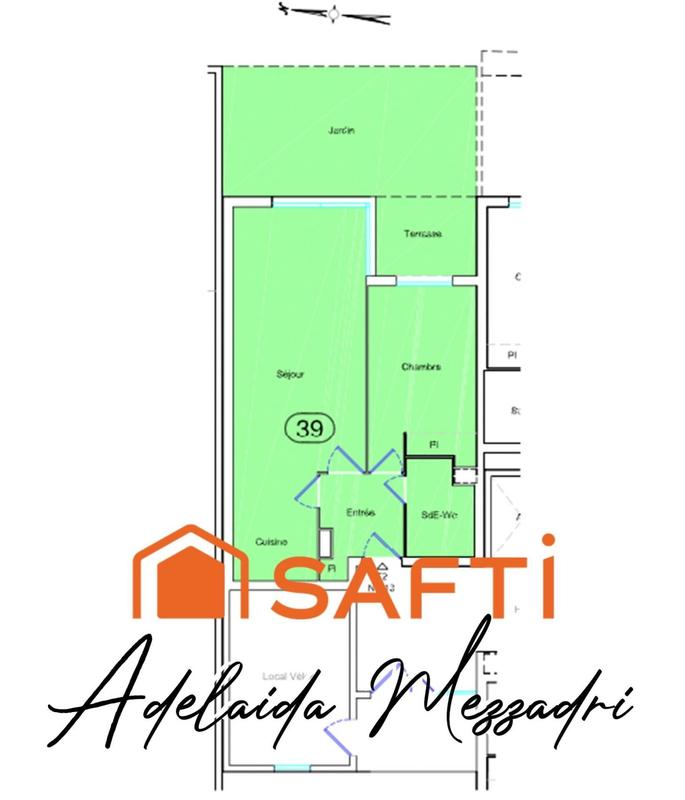 Appartement - 46 m² - 2 pièces