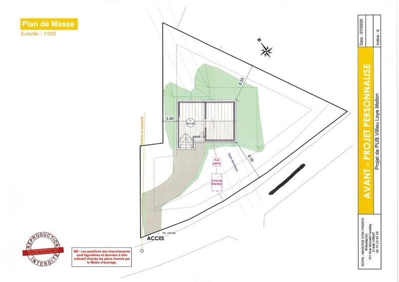 Terrain constructible - 1 068 m²
