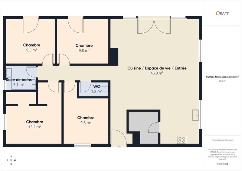 Maison - 97 m² - 7 pièces