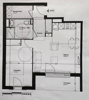 Appartement - 50 m² - 2 pièces