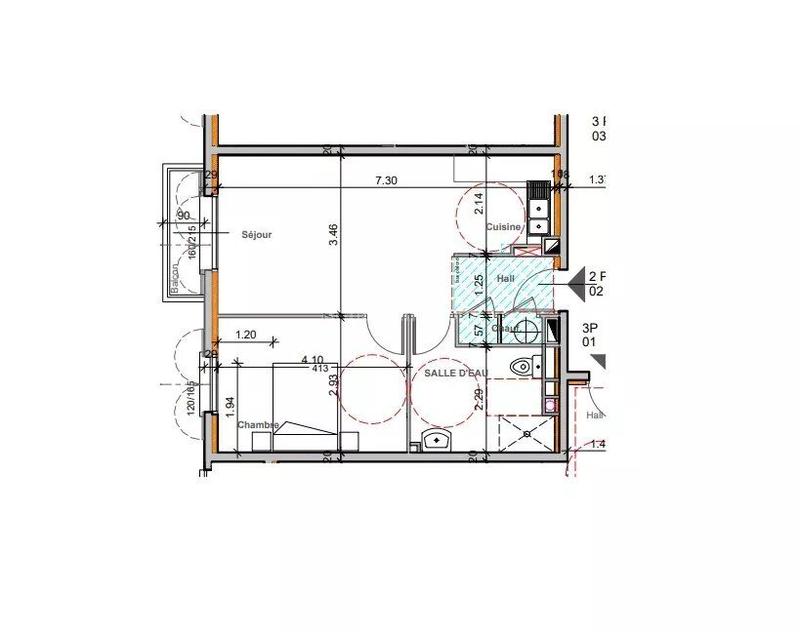 Appartement - 45 m² - 2 pièces