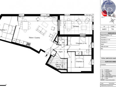 Appartement - 79 m² - 4 pièces