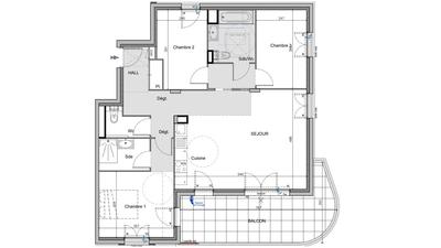 Appartement - 86 m² - 4 pièces