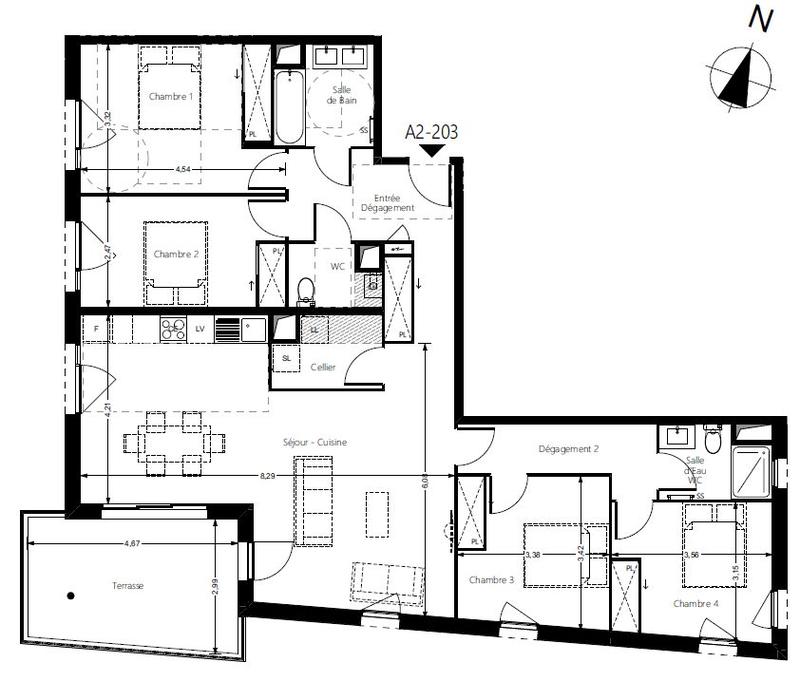 Appartement - 118 m² - 5 pièces