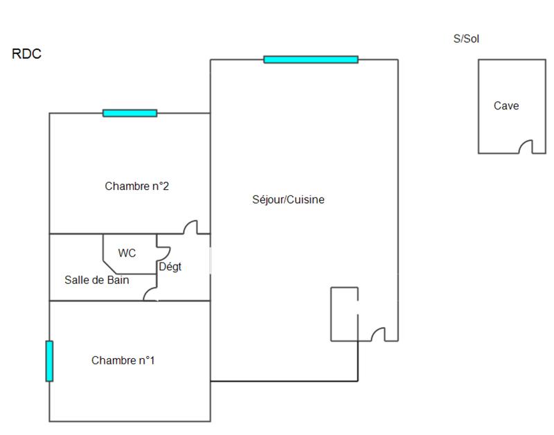 Appartement - 54 m² - 3 pièces
