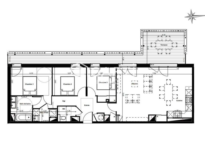 Appartement - 92 m² - 4 pièces