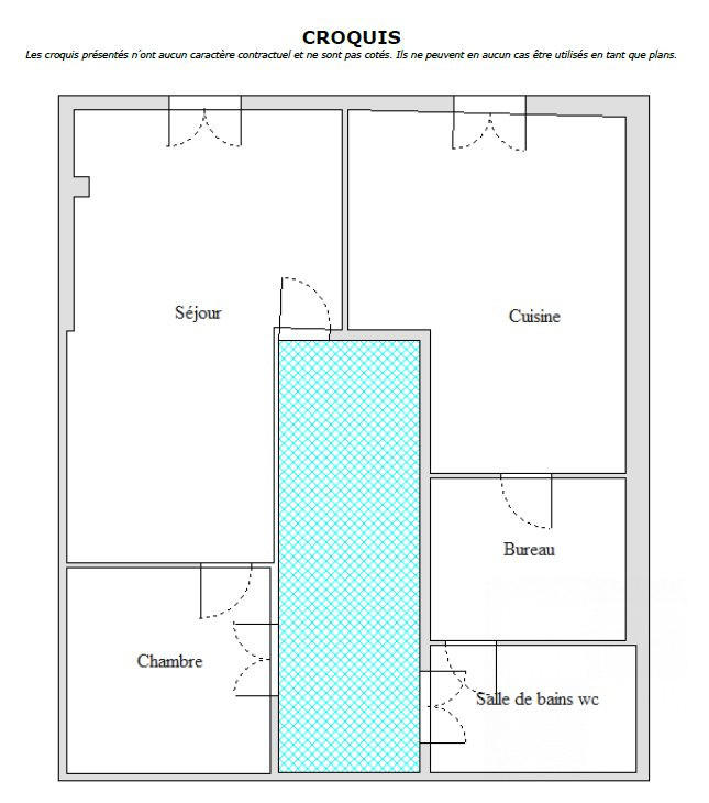 Appartement - 57 m² - 2 pièces