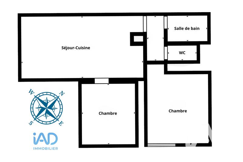 Appartement - 51 m² - 3 pièces